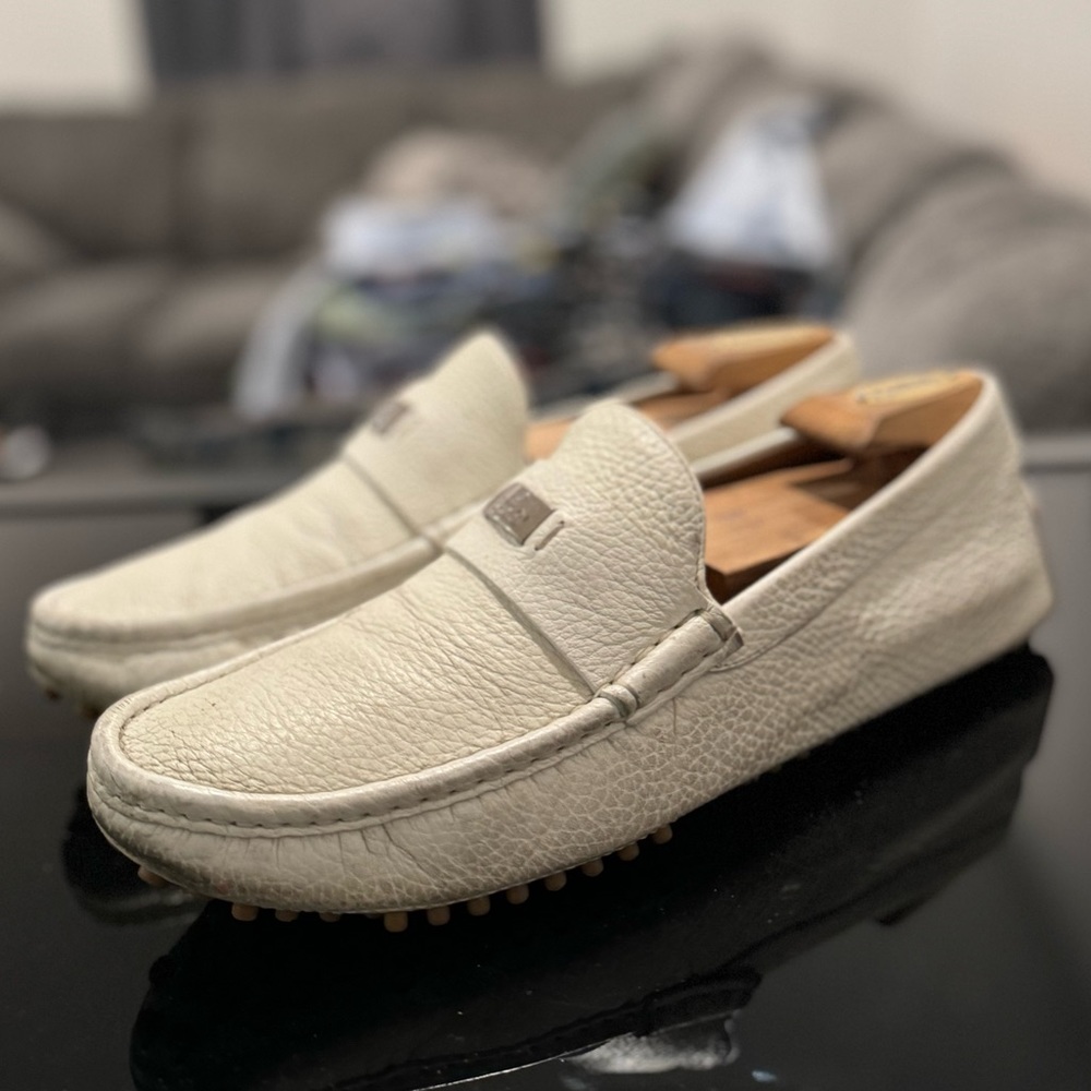 Gucci Leather Driving Shoes in White - Men’s (8.5) - Picture 6 of 13